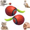 XINYUNXIN Speedy Tail 2.0 - Giocattolo Interattivo Automatico per Gatti, Palla con Coda di Ricambio per Cane/Gatti, Ricarica USB, 2 Pezzi, Arancione