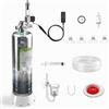 FZONE Upgraded 2.5L Generatore CO₂ Acquario Kit Sistema CO₂ Acquario | Acciaio inox 304, elettrovalvola CO₂ tutto-in-uno, erogazione stabile di CO₂, diffusore CO₂, tubo CO₂, valvola di sicurezza