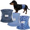 BELLA & PAL Pannolini Riutilizzabili per Cani Maschi, 3 Pz Fasce per Cani Maschi Lavabili, Mutandine Sanitarie per Cane Maschio, Assorbente, Regolabile per Cani di Taglia Piccola, (XS, 20-28cm)