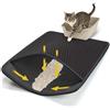 Conlun Tappetino Lettiera Gatto 60x46 cm, Nido d'Ape,Nero