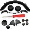 Rowsmau Kit di sostituzione per controller di gioco Xbox360, con pulsanti multicolori, colore nero