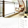 AUWUUA Frangivisto Balcone per Protezione 50x120cm Bianco Copri Ringhiera Balcone Privacy Frangivento, PES 220g/㎡ Protezione UV Impermeabile Telo Copertura Recinzione per Terrazza e Giardino