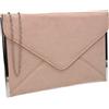 SwankySwans - Louis Suede Slim Envelope Party Prom Clutch Bag, Sacchetto Donna