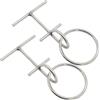 Grtheenumb Bitte per Dock|2 Pezzi Bitte per Dock in Acciaio Inossidabile Portatili Rapide con O Ring Accessori per Barche Mobili per Parabordi Paraurti Linea di Ormeggio