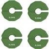 Waoclowr Dischi per manubri, tipo micro, 0,25 kg, verde, 35 mm, allenamento | Design compatto, forma sottile, superficie in gomma per evitare graffi sul dispositivo; ideale per la palestra domestica
