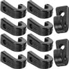 Hemobllo 10 Pezzi Gancio di Ancoraggio per Kayak, Gancio di Fissaggio a J in ABS Nero, Multiuso e Resistente all'Usura, per Attrezzatura e Uso Outdoor