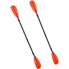 Generic E Kayak Paddle per le attività ricreative in acqua | Pagaia a due estremità con albero nero per viaggi sul lago e barca
