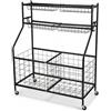 Generic Carrello portaoggetti Sportivo con Ruote, Contenitore per palloni da Basket, Organizer per Giocattoli per Garage, per interniesterni
