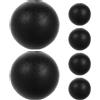 NIYANGLE 6 Pezzi Cable Machine Limit Ball in Nylon Nero con Fori da 8 mm, Accessori per Palestra e Macchine Fitness, per Puleggia e Terminali di Crimpatura