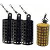 Zovloer 6pcs Pesca Feeder Cage Round Square Metal Bait Basket | Alimentatori in metallo resistenti, forme rotonde e quadrate, consegna sicura dell'esca per la pesca alla carpa.