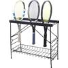 Generic Porta Racchette Tennis Portatile, Espositore Mobile Badminton