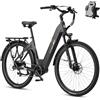 ttgo C7 SE - Bicicletta elettrica da 28 pollici, per uomo e donna, con motore centrale Bafang da 250 W, 75 Nm, batteria rimovibile da 36 V, 18 Ah, portata 110-130 km, Shimano a 9 marce, CST 28 x 2.0