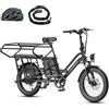 Fafrees FF20 CUV Bici Elettrica Cargo con Sensore di Coppia, Doppia Batteria 48V30Ah, Autonomia Fino a 170km, E-Bike Familiare con Seggiolino Posteriore Carico 200kg, Freni Idraulici, 20x3.0 Fat Tire