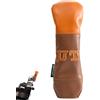 Generico Golf Club Covers - Brown PU Leather Hybrid Wood Head Cover | Protective Golf Driver Fairway Woods Cover - Hybrid Rescue Headcover Fits For All Fairway Clubs And Drivers