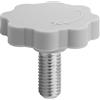 FACAIIO Manopola di ricambio per passo-passo con diametro di 14 mm | Stringere la vite Bolt Plastica Metallo Antiscivolo Palestra Accessorio Grigio