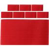 MAGICLULU Fascia da Capitano in Nylon 8 Pezzi Calcio Regolabile Rosso | Design Tinta Unita, Vestibilità Elastica Anti-sfilo, per Competizioni Sportive Giovanili