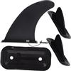 Hemobllo Kayak Skeg e Pinna di Tracciamento Staccabile, 3 Pezzi in PVC Nero, per Kayak, Canoe e Tavola da Paddle, per Pagaiare su Acque Piane