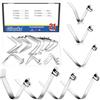 Glarks Kit di 21 Clip a Molla con Testa Piatta da 6 mm/7 mm/8 mm/9 mm, Clips con Bottone in Acciaio Inossidabile, Clips Cons Bottone a Molla, Clip Cons Perno Dis bloccaggio per Tubi