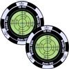 Bemonew 2PCS Golf Green Reader 1.5 Marcatore per Palline da Golf in Lega di Zinco ad Alta precisione per Mettere marcatori a Sfera magnetici bifacciali Verdi per l'amante