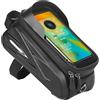Mertmliy Borsa Telaio Bicicletta Borse Bicicletta Borsa Tubo Orizzontale Grande Capacità 1.5 Litri Tasca Cellulare Pellicola TPU HD Borse Manubrio Impermeabile MTB Bici Strada Bici Pieghevole