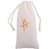 TEHAUX Borsa Porta Scarpe da Danza in Tela Bianco Leggera e Pieghevole Design Multifunzionale per Scarpette da Balletto e Scarpe Morbide da Donna