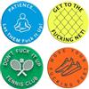 Xdyyjrasa Ammortizzatori da tennis, ammortizzatore in silicone con slogan ispiratore da 4 pezzi