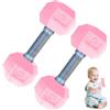 Hperu Manubri per bambini, 2 pezzi Mini set per sollevamento pesi a mano in silicone da 1, 8x4, 7 pollici, giocattoli sportivi divertenti per i più piccoli, rosa