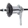 Waoclowr Mozzo per bicicletta, freno posteriore 18T, 111 mm, 180 mm, in | Contenuto della confezione: mozzo, volano, anello di sicurezza, anello antipolvere, clip, vite, dado - facile da montare