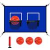 Generic Cestino da basket per trampolino rete per trampolino con 2 cestini