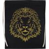 Kwantees Testa Di Leone Africano Borsa da Palestra Nera Unisex Eco-Friendly Unisex Black Gym Bag Eco-Friendly Sack