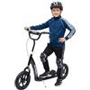 HOMCOM Monopattino bambini piccoli, 12 ruote EVA, freno posteriore, nero