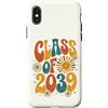 Groovy Kindie School Graduation Ts Custodia per iPhone X/XS Classe del 2039 Retro Daisy Flower Sun Groovy Anno di Laurea