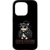 Coven Couture Witchy Halloween Fashion G Custodia per iPhone 15 Pro Cappello da strega gatto con occhiali da sole e piume, scialle elegante