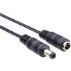 PremiumCord Cavo Prolunga per Collegamento Alimentazione 5,5/2,1 mm, Corrente Massima 2A, AWG20, Colore Nero, Lunghezza 3 m