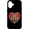 Wombat Animal Lover Custodia per iPhone 16 Wombat Cuore