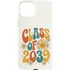 Groovy Kindie School Graduation Ts Custodia per iPhone 15 Plus Classe del 2039 Retro Daisy Flower Sun Groovy Anno di Laurea