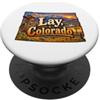 Clever Witty Lay Colorado Designs Lay Colorado Contea di Moffat 81625 PopSockets PopGrip Adesivo
