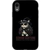 Coven Couture Witchy Halloween Fashion G Custodia per iPhone XR Cappello da strega gatto con occhiali da sole e piume, scialle elegante