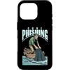 Grandio Design Geeky Computer & IT Novel Custodia per iPhone 16 Pro Computer Hacker Andato Phishing Divertente Codice Binario Pesca Net
