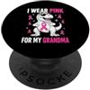 Breast Cancer Family Matching Apparel & Bambini che indosso rosa per mia nonna Cool TRex Dino Cancro al seno PopSockets PopGrip Adesivo