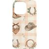 Cozy Countryside Farm Life Design Studio Custodia per iPhone 15 Pro Max Stivali da cowboy cappello bandana ferro di cavallo Western Farmhouse Art