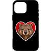 Wombat Animal Lover Custodia per iPhone 16 Pro Max Wombat Cuore