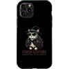 Coven Couture Witchy Halloween Fashion G Custodia per iPhone 11 Pro Cappello da strega gatto con occhiali da sole e piume, scialle elegante