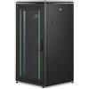 DIGITUS Armadio di rete - Rack da 19 pollici - 22U - 60x60 cm - Profondità utile 54,3 cm - Portata 1200 kg - Autoportante - Porta in vetro - Grado di protezione IP20 - Serie Unique - Nero