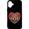 Wombat Animal Lover Custodia per iPhone 16 Plus Wombat Cuore