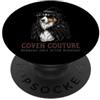 Coven Couture Witchy Halloween Fashion G Collie Dog Witch Hat occhiali da sole piuma scialle elegante gotico PopSockets PopGrip Adesivo