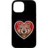 Wombat Animal Lover Custodia per iPhone 15 Wombat Cuore