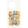 Groovy Kindie School Graduation Ts Custodia per iPhone 15 Pro Classe del 2039 Retro Daisy Flower Sun Groovy Anno di Laurea