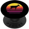 Farm Animal Apparel for Goat Lovers Vintage Goat Retro Tramonto Capra Amante Grafica Uomo Donna PopSockets PopGrip Adesivo