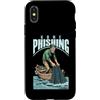 Grandio Design Geeky Computer & IT Novel Custodia per iPhone X/XS Computer Hacker Andato Phishing Divertente Codice Binario Pesca Net